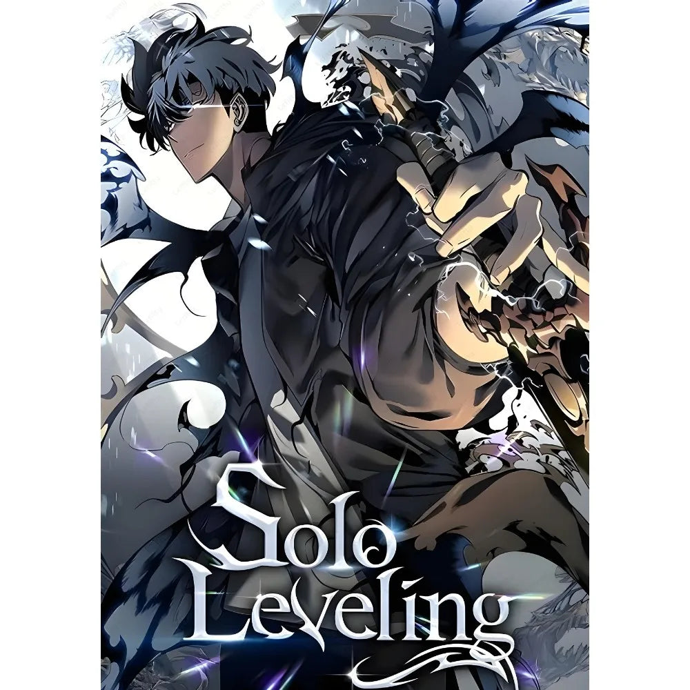 Anime S-Solo Leveling Poster Sticky Wall Art Printing Waterproof Home Living Bed Room Bar Aesthetic Decor