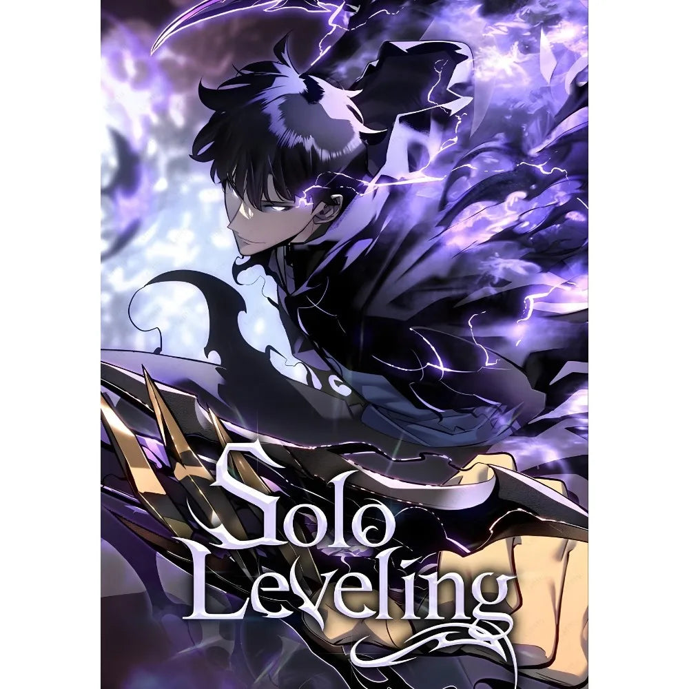Anime S-Solo Leveling Poster Sticky Wall Art Printing Waterproof Home Living Bed Room Bar Aesthetic Decor
