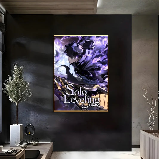 Anime S-Solo Leveling Poster Sticky Wall Art Printing Waterproof Home Living Bed Room Bar Aesthetic Decor