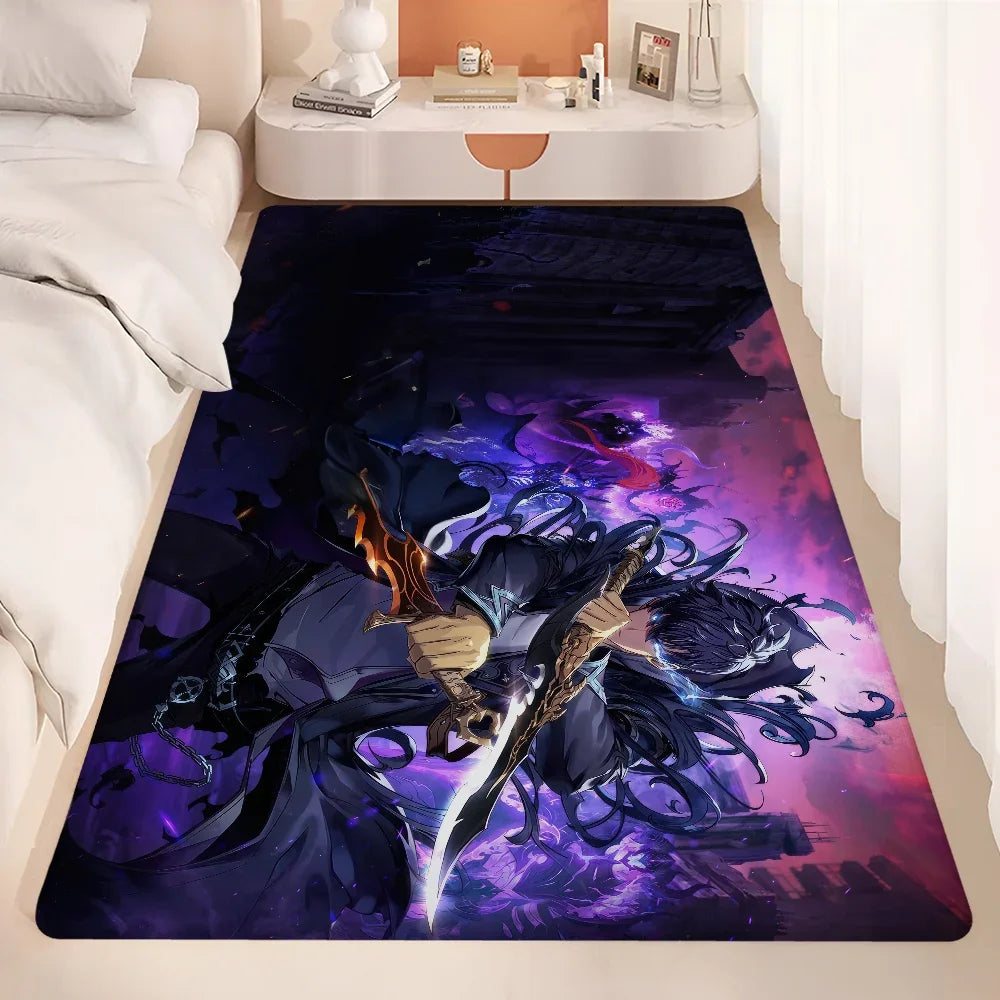 Solo Leveling Anime Floor Mat Cheaper Anti-slip Modern Living Room Balcony Printed Bedside Mats