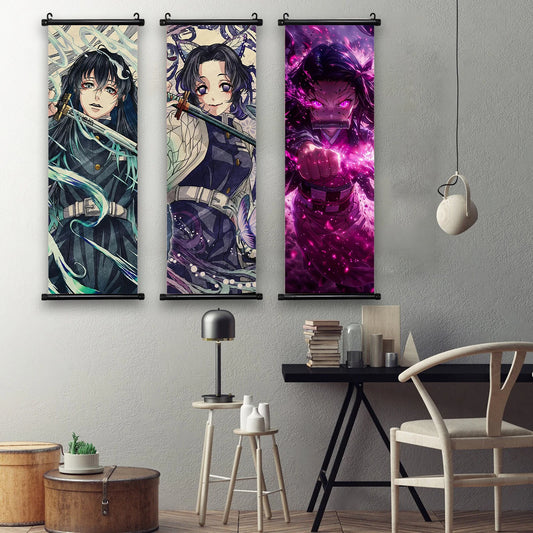 Demon Slayer Hashira HD Scroll Bedroom Living Room Decoration Wall Hanging Art Home Decor Kid Gifts Canvas Prints Anime Artwork